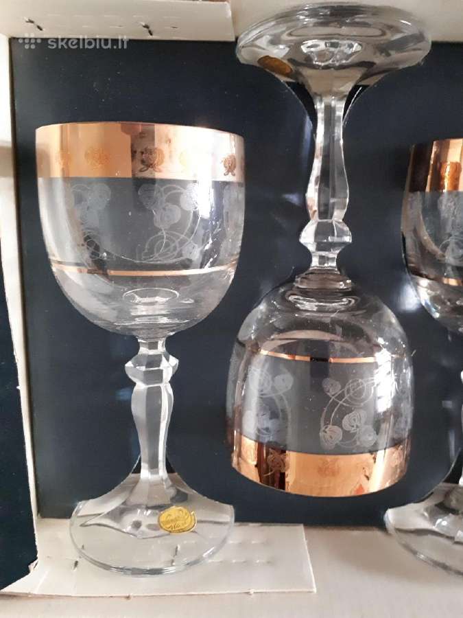 Čekoslovakiškos vyno taurės Mariana - nuotraukos Nr. 2