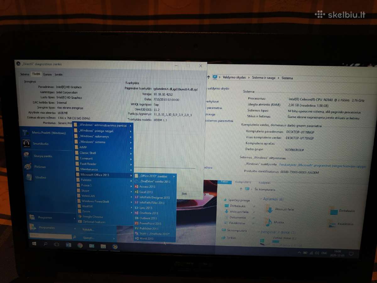 [ Tik 141 €]– asus E402 / SSD / Office /+Krepšys - nuotraukos Nr. 6
