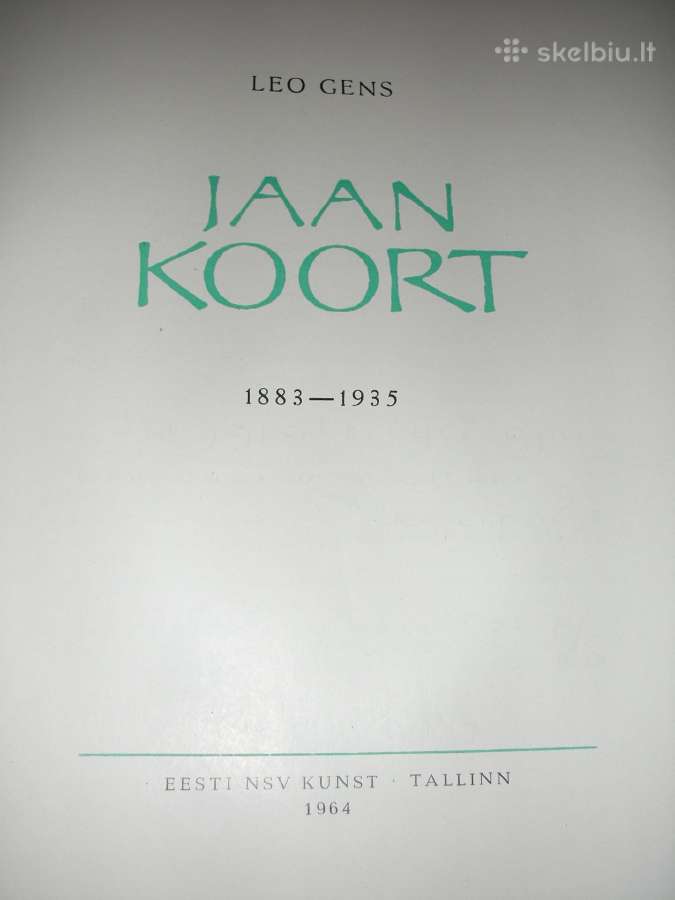 Knyga Jaan Koort 1883-1935