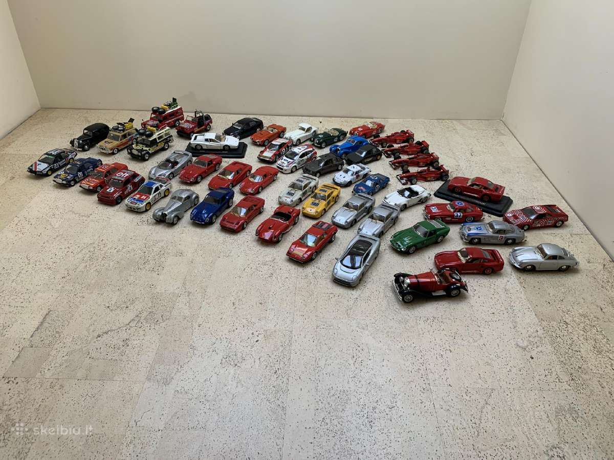 Modeliukai 1:24 Ferrari Mercedes Porsche Peugeot