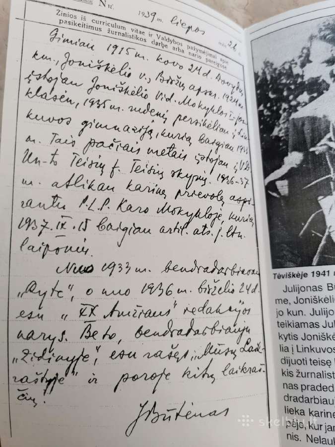 Senas lankstinukas apie partizaną J. Būtėną. - nuotraukos Nr. 5
