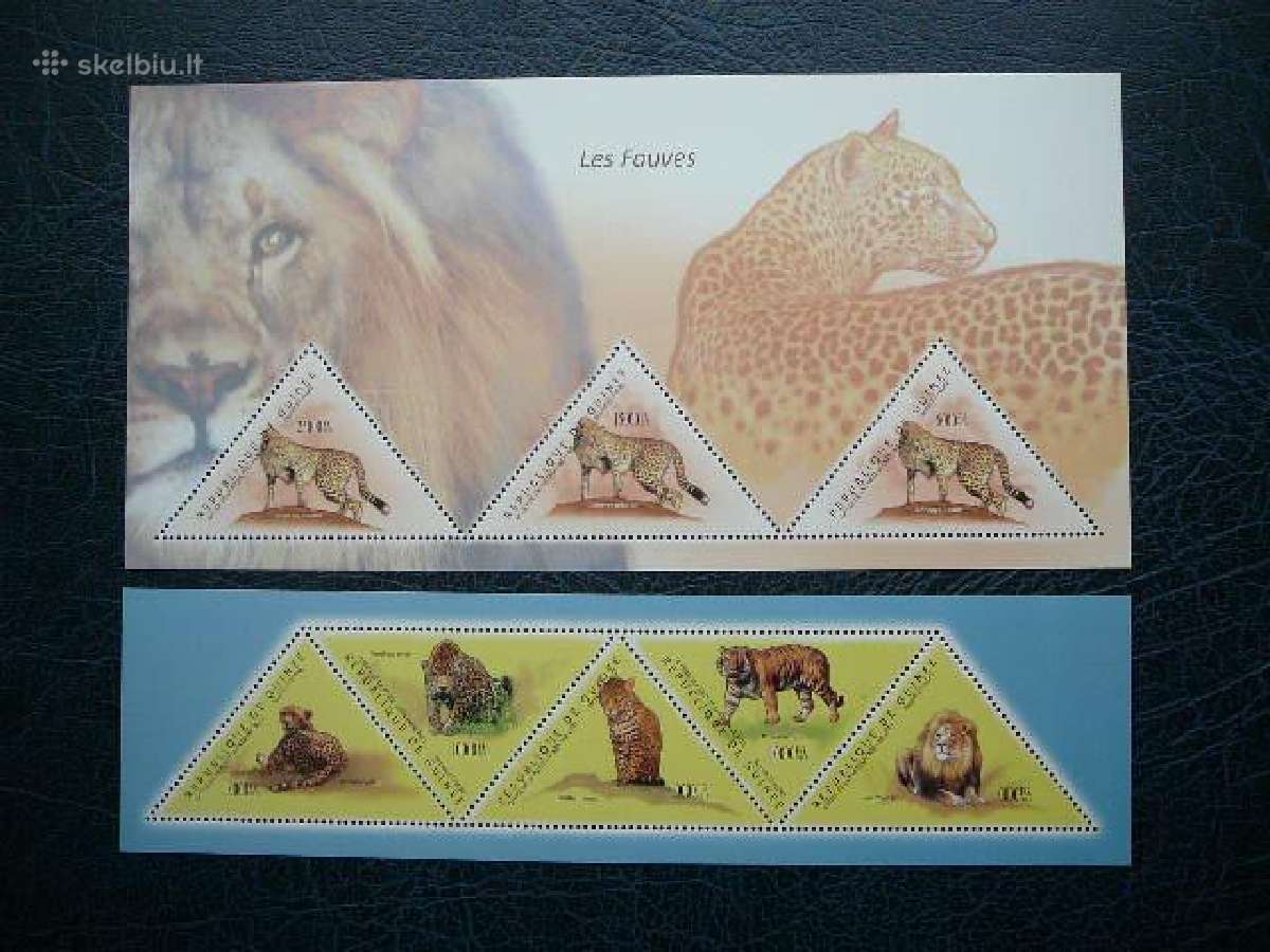 Kates laukines Liutai Tigrai Gvineja Mnh vgv188