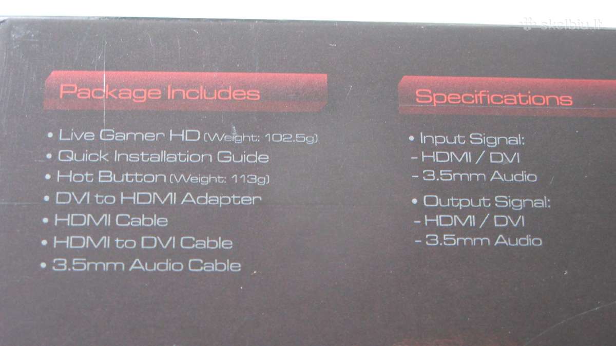 Avermedia Live Gamer HD Recentral , modelis C985 - nuotraukos Nr. 3