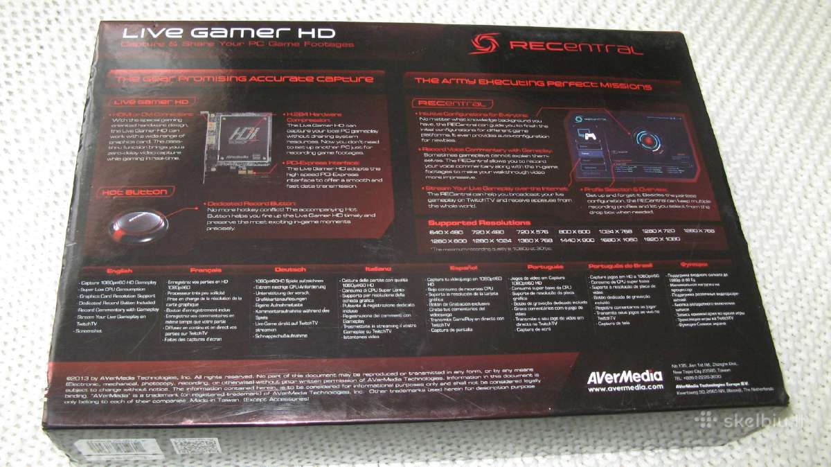 Avermedia Live Gamer HD Recentral , modelis C985 - nuotraukos Nr. 10