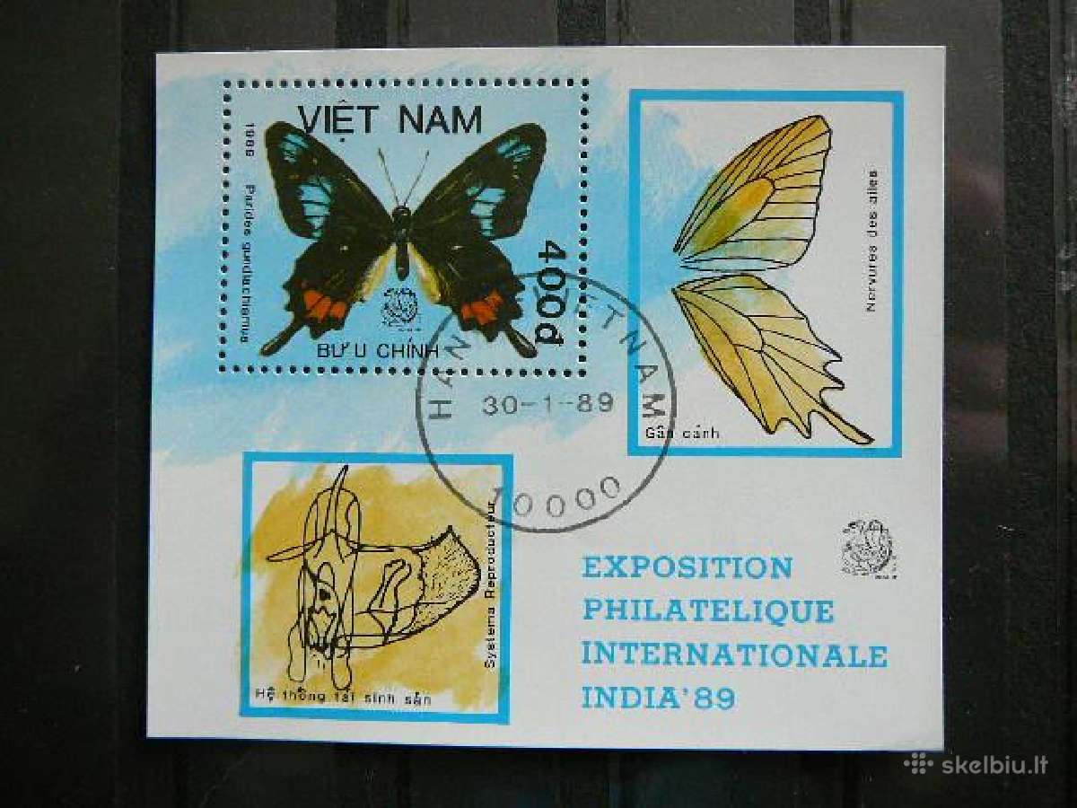 Drugeliai Vietnamas 1989 antsp. vks77a