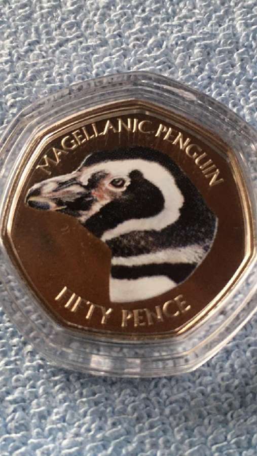 Moneta Falkland isl. 2018m. 50 pensu, cu-ni