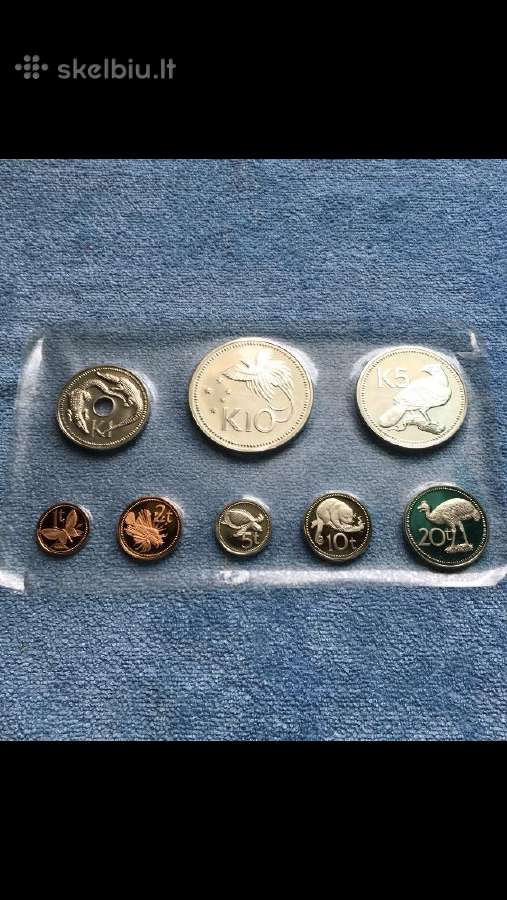 Monetos Papua N.g. 1975m. K10 sidabras