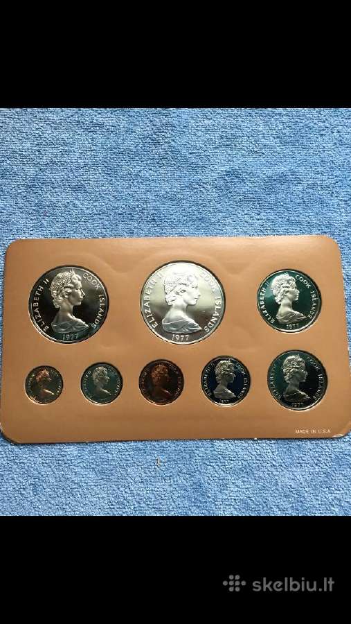 Monetos Cook isl. 1977m. 5 dollaras sidabras - nuotraukos Nr. 2