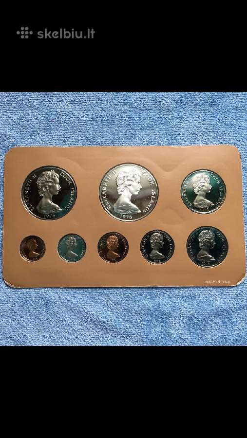 Monetos Cook isl. 1976m. 5 dollaras sidabras - nuotraukos Nr. 2