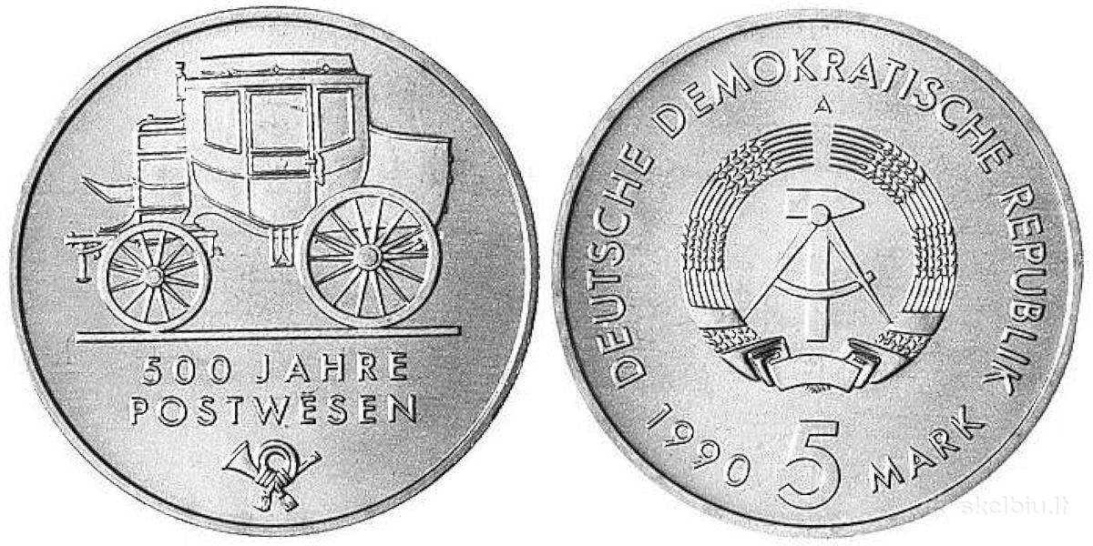 Vokietija 1990 5 markes Ddr