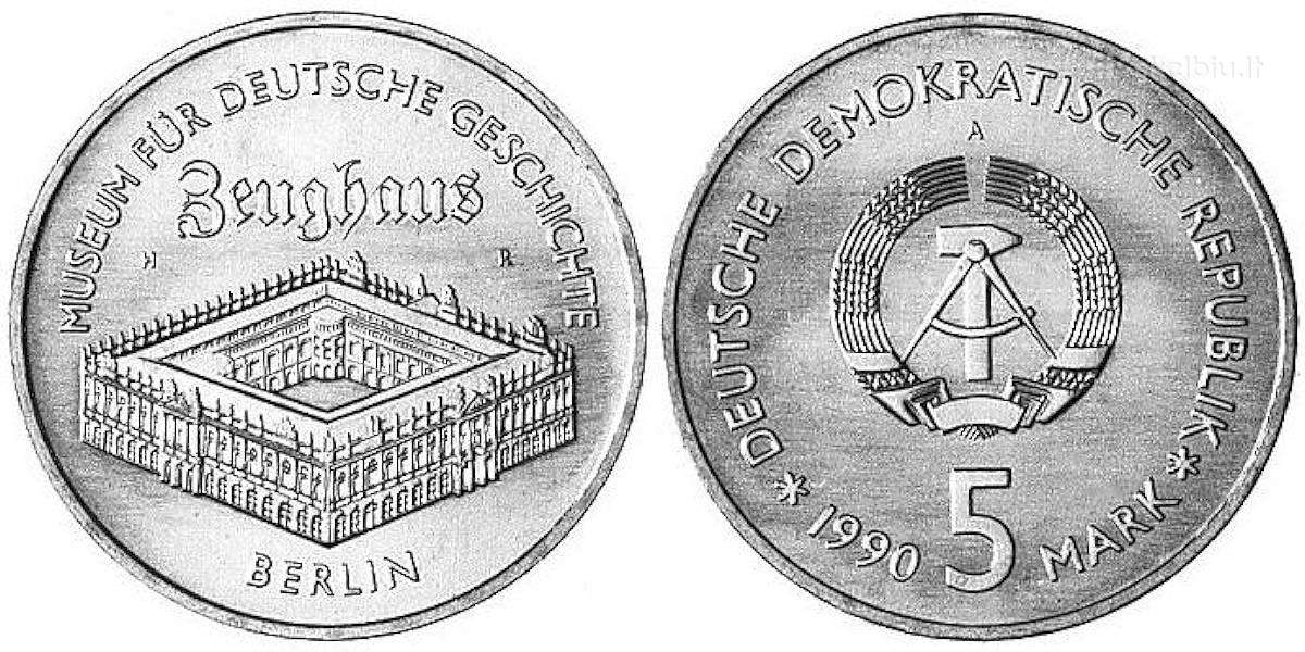 Vokietija 1990 5 markes Ddr - nuotraukos Nr. 3