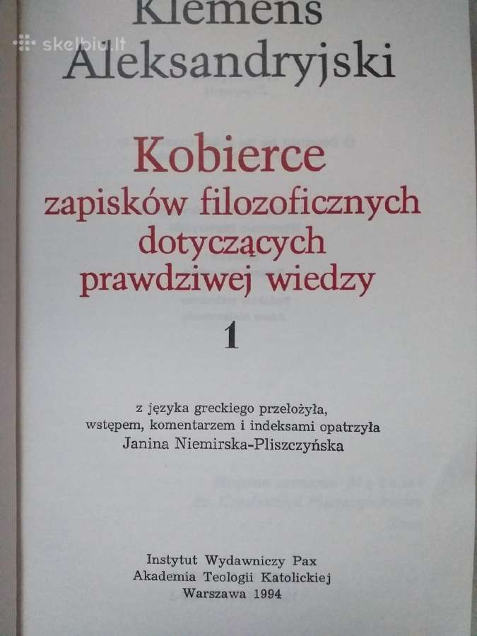 Klemensas Aleksandrietis. Kilimai (lenkų kalba) - nuotraukos Nr. 2