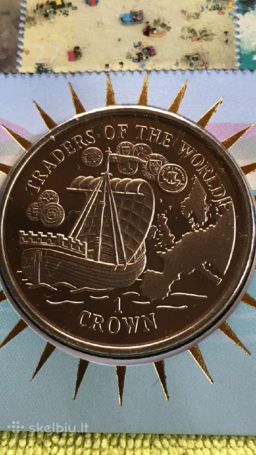Moneta Gibraltar 1998m. 1 krona, cu-ni