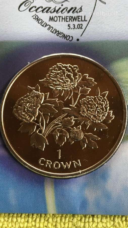 Moneta Gibraltar 1997m. 1 krona, cu-ni