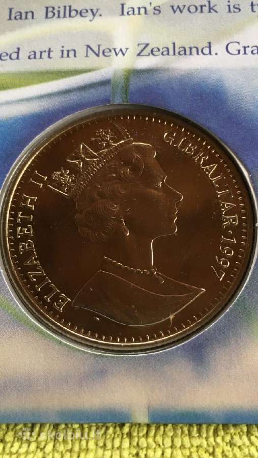 Moneta Gibraltar 1997m. 1 krona, cu-ni - nuotraukos Nr. 2