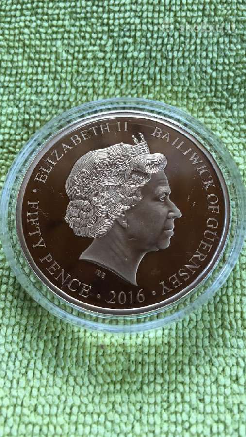 Moneta Guernsey 2016m, 5 svarai, cu-ni - nuotraukos Nr. 2
