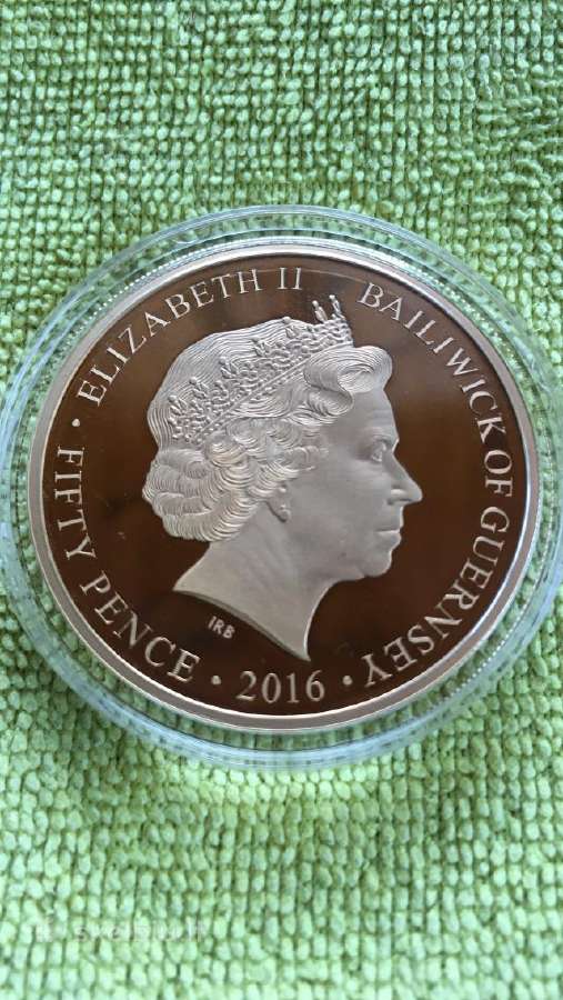 Moneta Guernsey 2016m, 5 svarai, cu-ni - nuotraukos Nr. 2