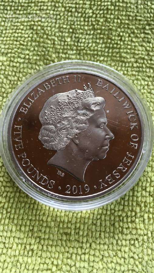 Moneta Guernsey 2019m, 5 svarai, cu-ni - nuotraukos Nr. 2