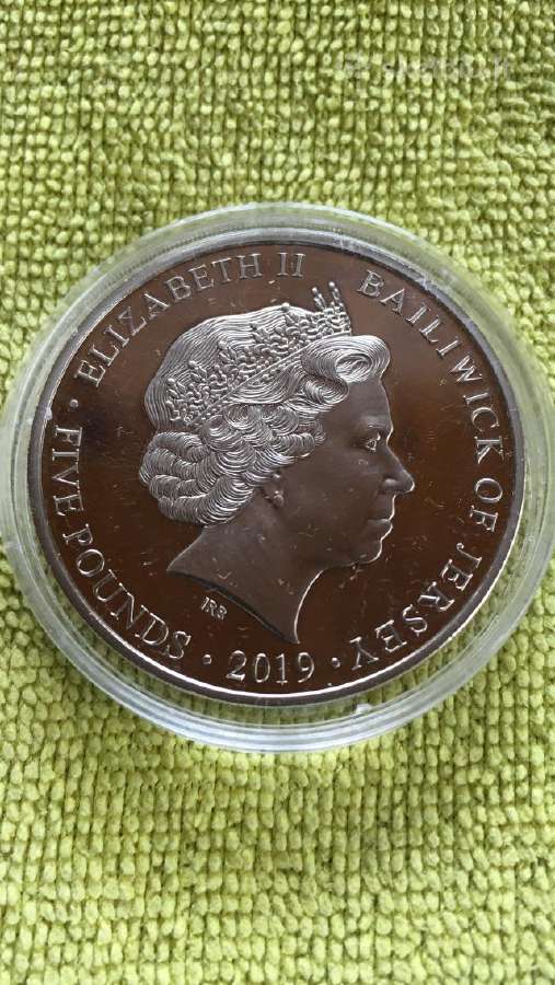 Moneta Guernsey 2019m, 5 svarai, cu-ni - nuotraukos Nr. 2