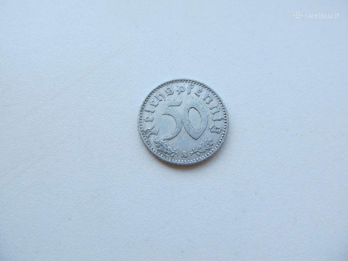 50 reichspfennig , Vokietija , 1940 A ,D 1941 F