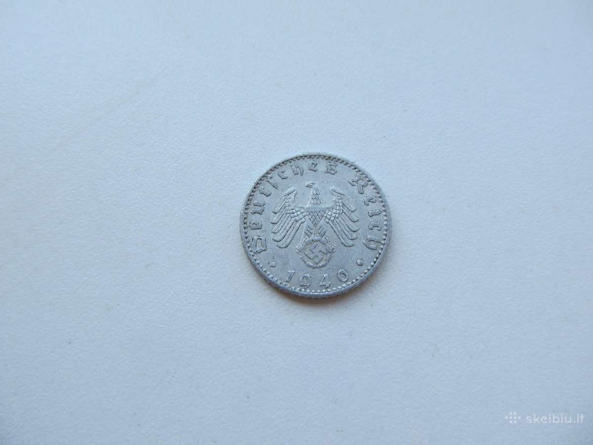 50 reichspfennig , Vokietija , 1940 A , 1941 F - nuotraukos Nr. 2