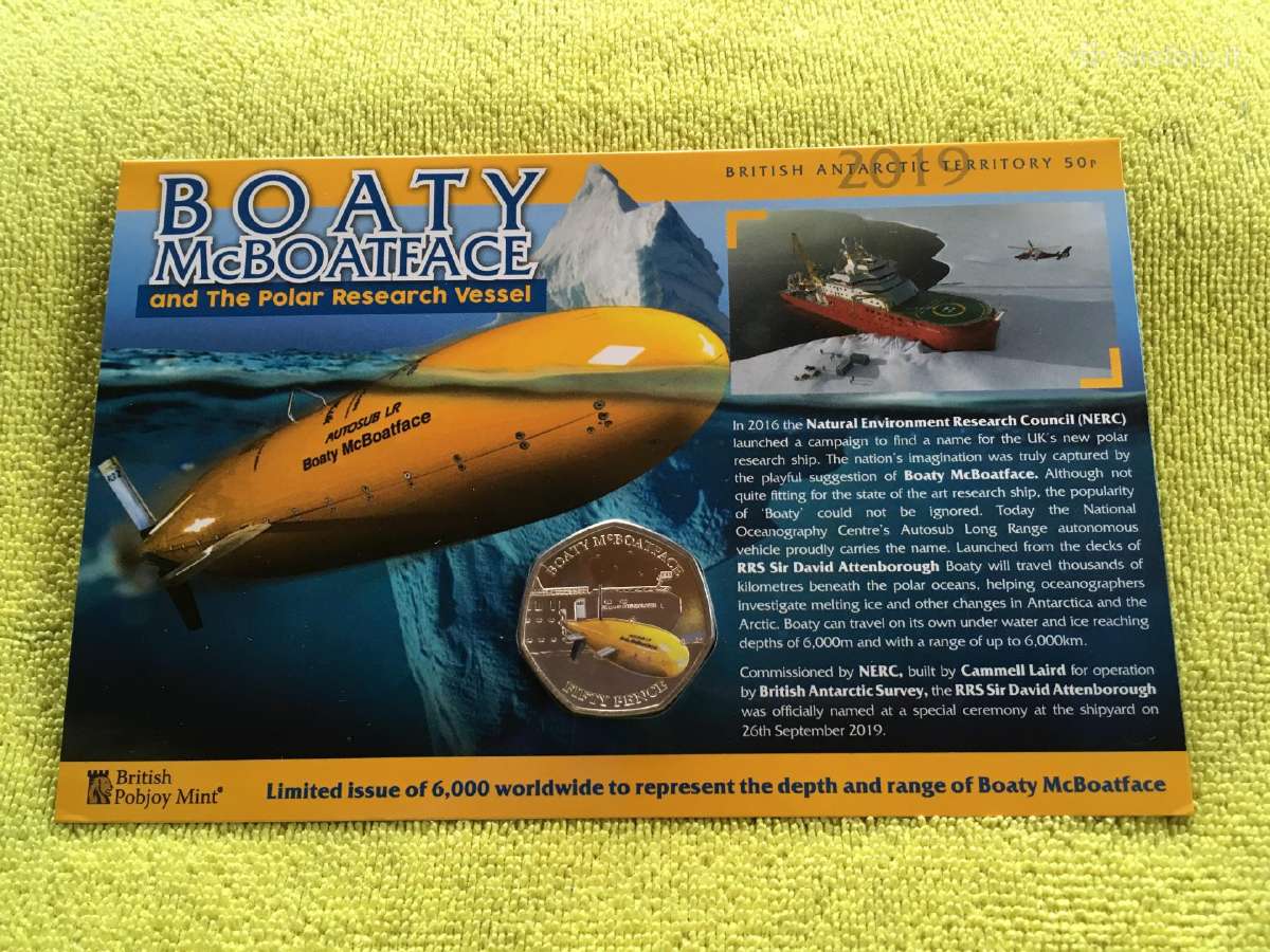 Moneta B.antarctic T. 2019m. 50 pensu, cu-ni - nuotraukos Nr. 3