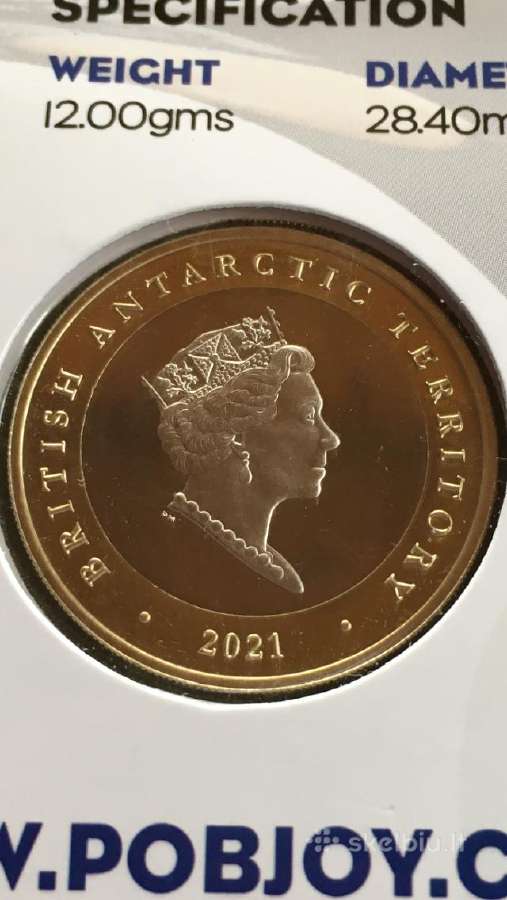 Moneta B.antarctic T. 2021m. 2 svarai, cu-ni - nuotraukos Nr. 2
