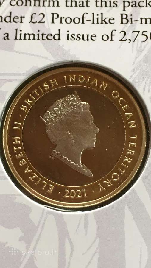 Moneta B.indian O.t. 2021m. 2 svarai, cu-ni - nuotraukos Nr. 2