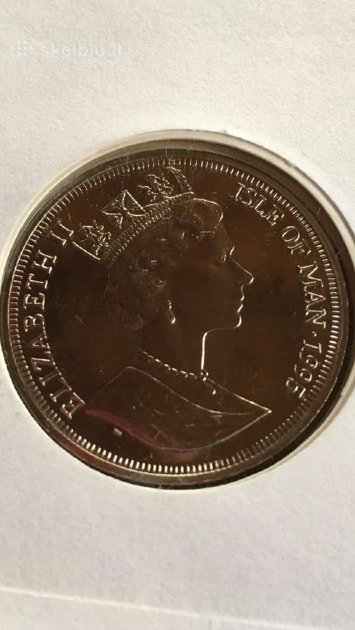 Moneta Isle of man 1995m. 1 krona, cu-ni - nuotraukos Nr. 2
