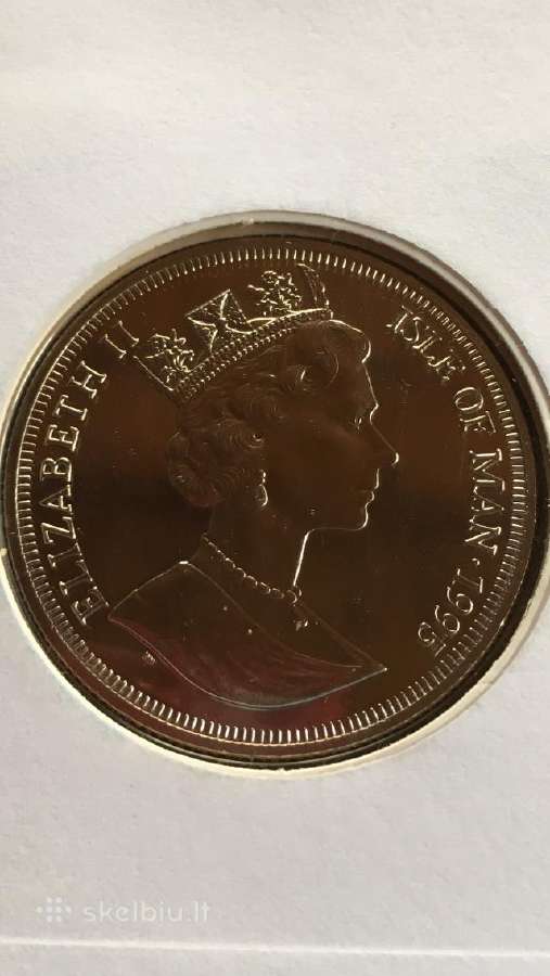 Moneta Isle of man 1995m. 1 krona, cu-ni - nuotraukos Nr. 2