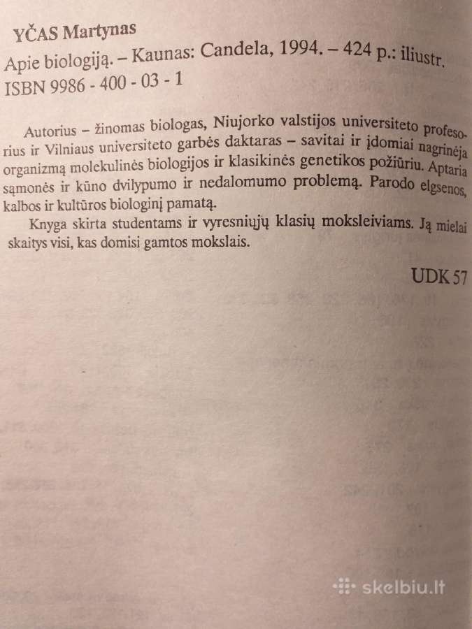 Apie biologiją. Martynas Yčas - nuotraukos Nr. 2