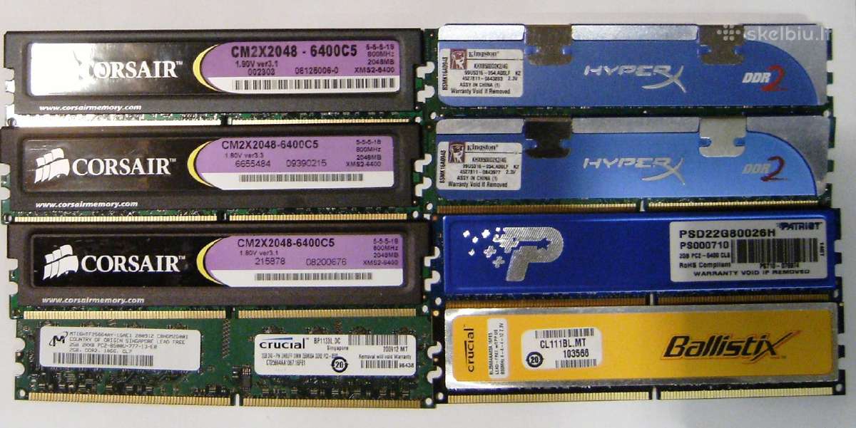 Sdr/ddr1/ddr2/ddr3 ramai 1gb/2gb/4gb/8gb - nuotraukos Nr. 6