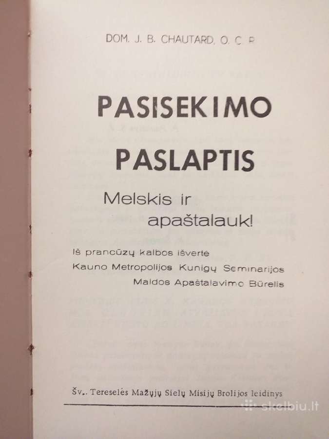 Pasisekimo paslaptis. Dom. J. B. Chautard (1938) - nuotraukos Nr. 2