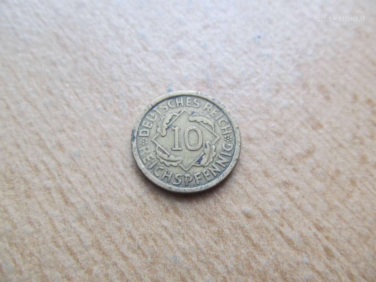 10 reichspfennig , Vokietija , 1925 A, D