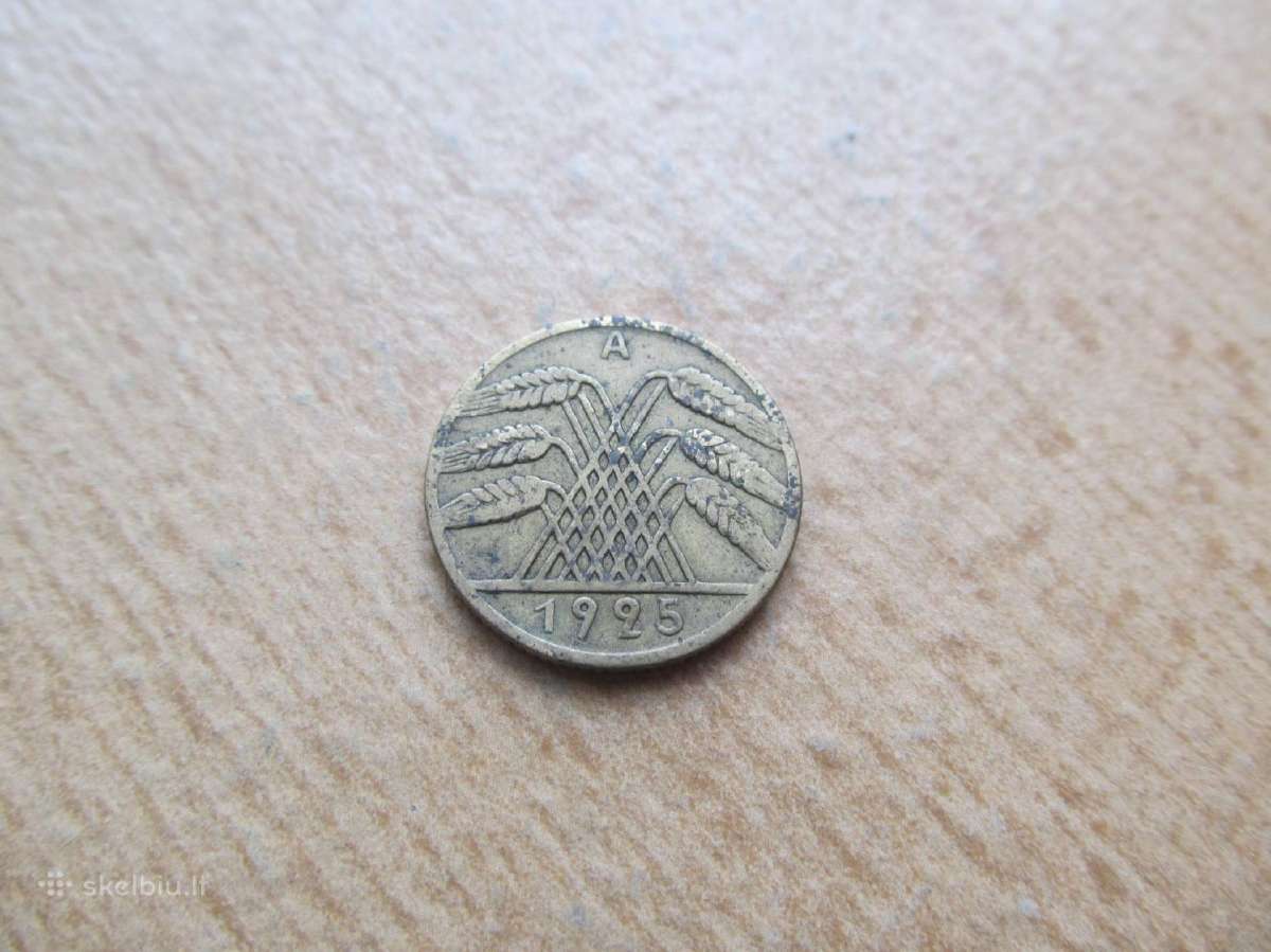 10 reichspfennig , Vokietija , 1925 A, D - nuotraukos Nr. 2