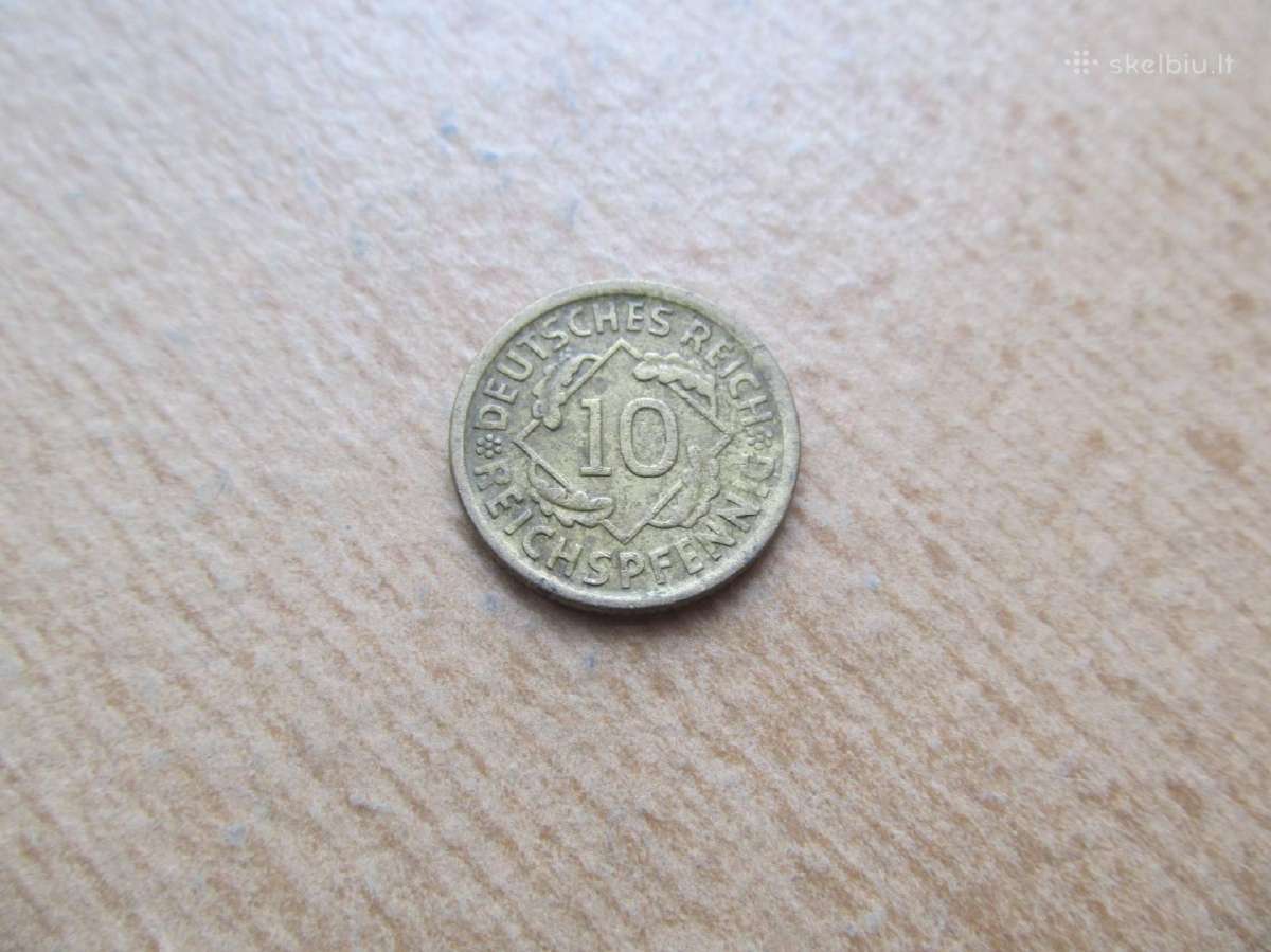 10 reichspfennig , Vokietija , 1925 A, D - nuotraukos Nr. 3