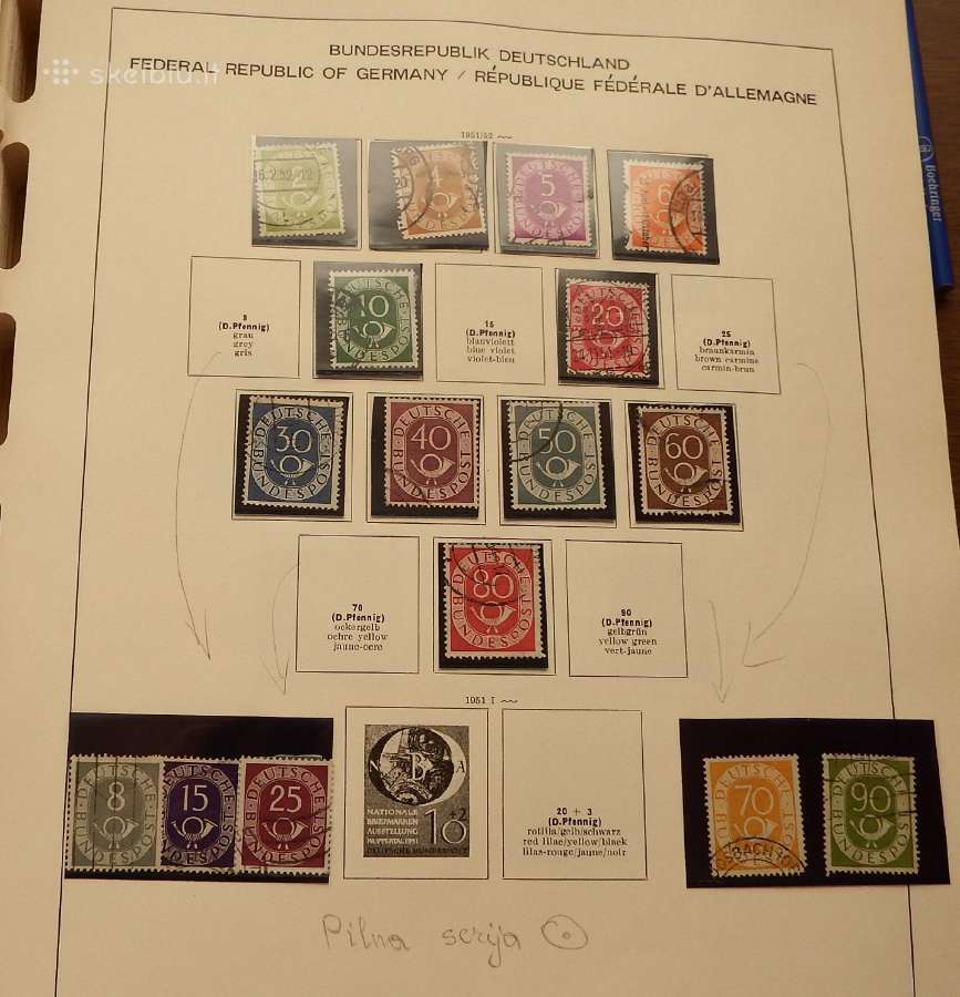 Vokietija 1956-71 m. pilna kolekcija+1951 m. serij - nuotraukos Nr. 2