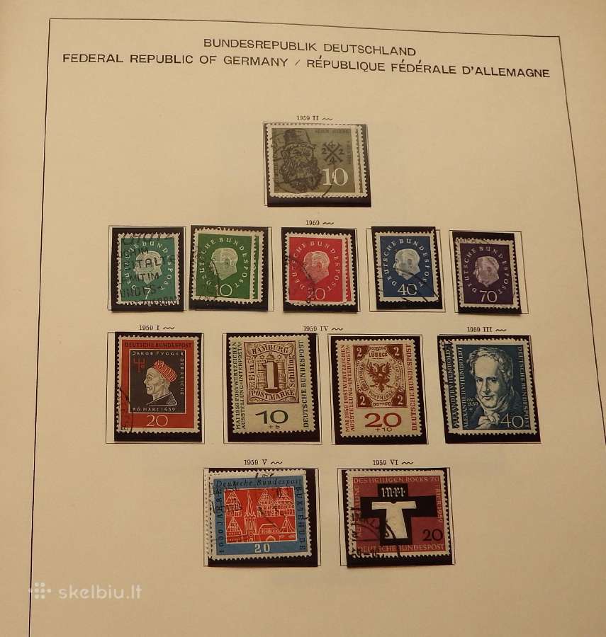Vokietija 1956-71 m. pilna kolekcija+1951 m. serij - nuotraukos Nr. 15