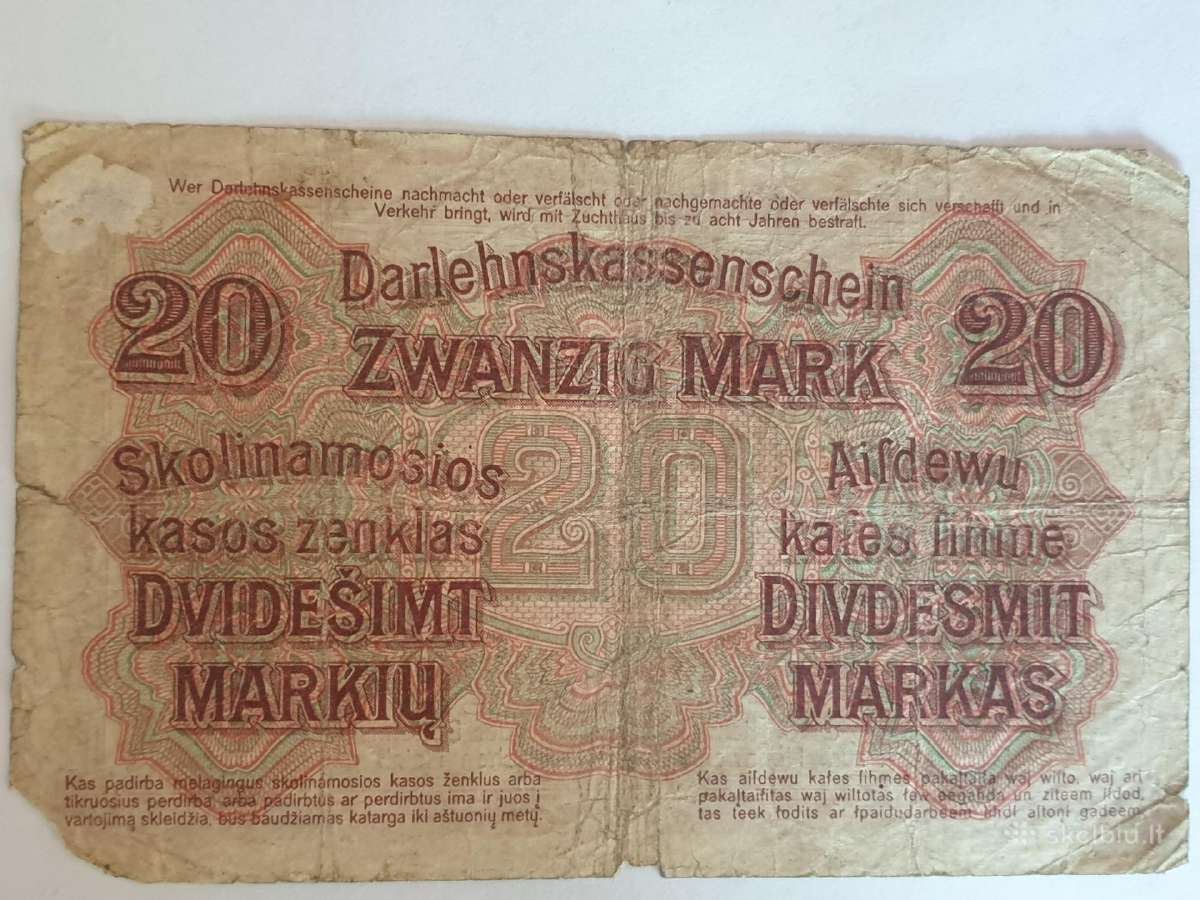 1918 metų 20 ostmarkės - nuotraukos Nr. 2
