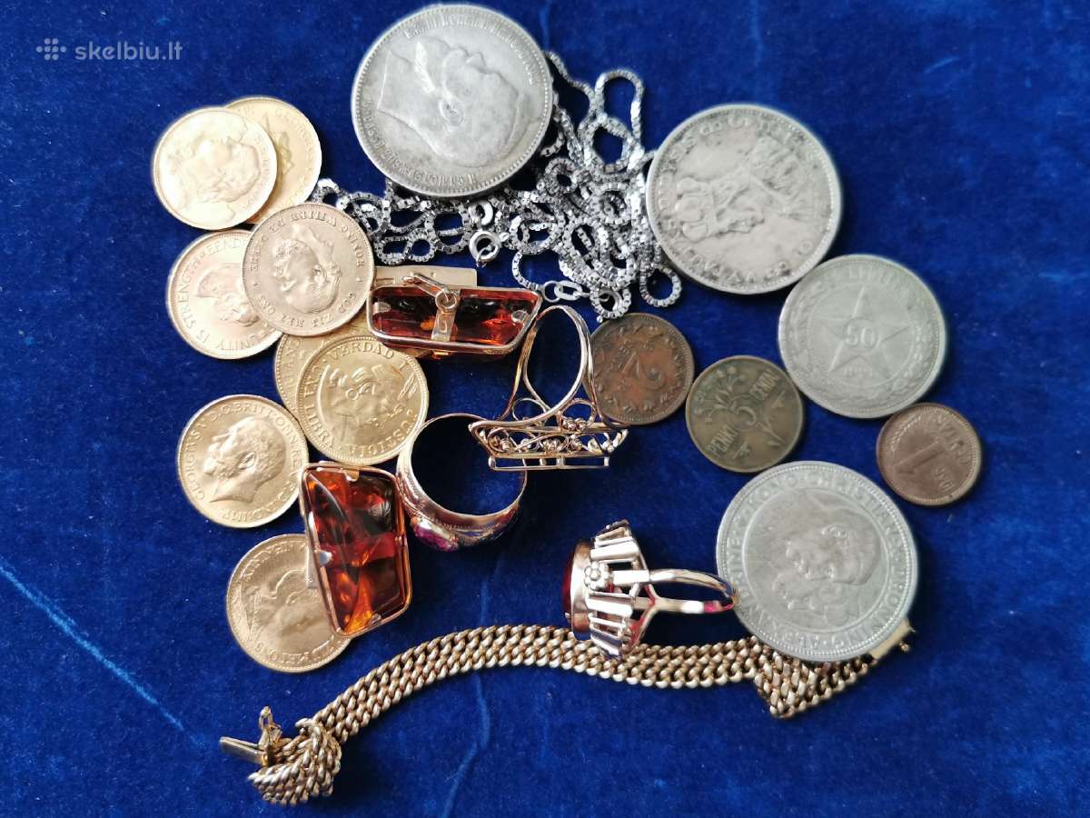 Sidabras auksas stalo įrankiai juvelyrika perkame