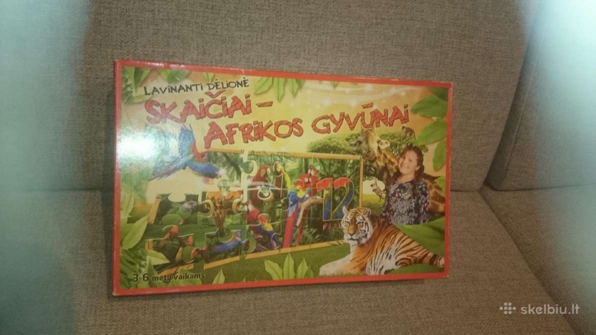 Lavinanti dėlionė Skaičiai -gyvūnai