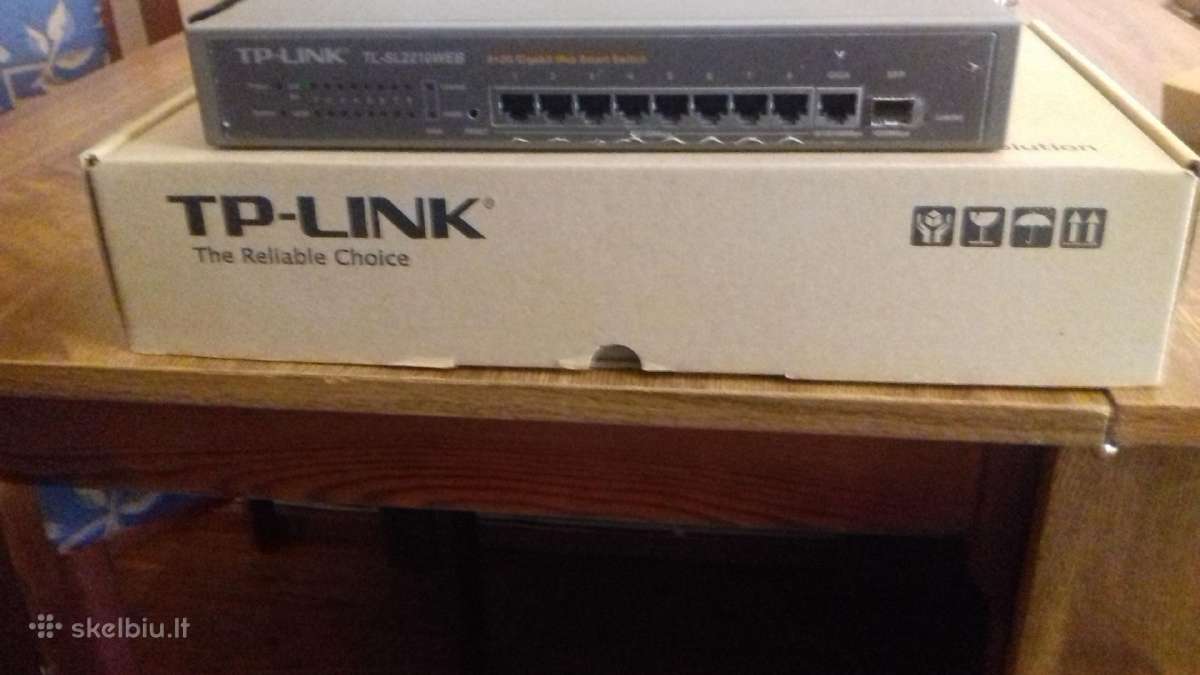 Tp Link 8 Portų 10/100 Valdomas Komutatorius