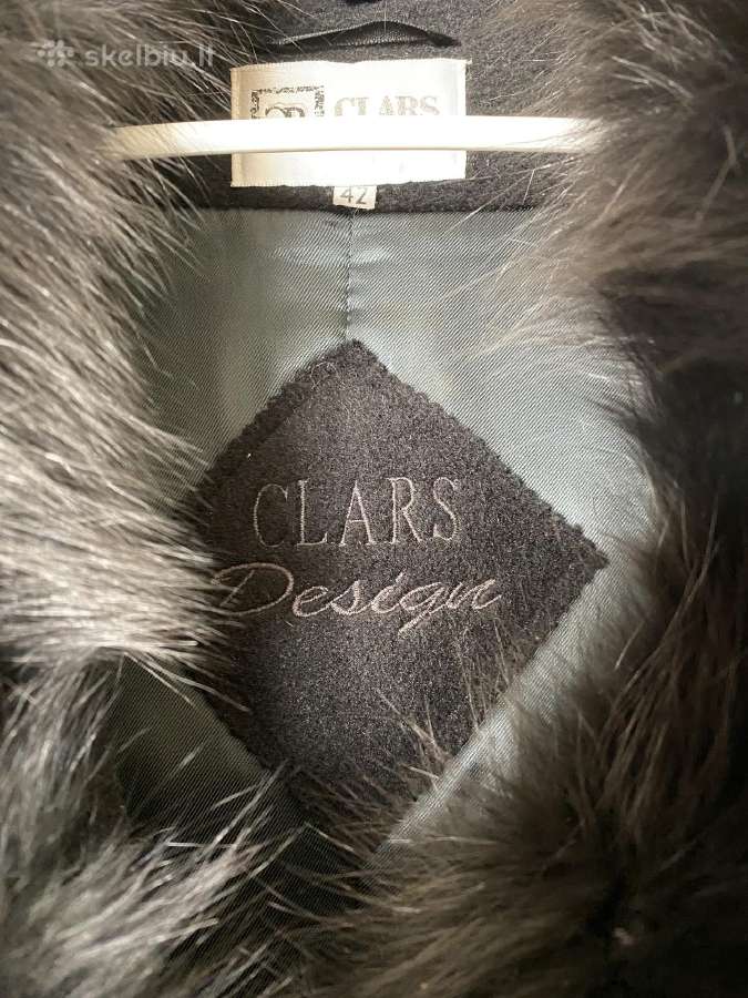 Clars ilgas paltas su kailine apykakle - nuotraukos Nr. 2