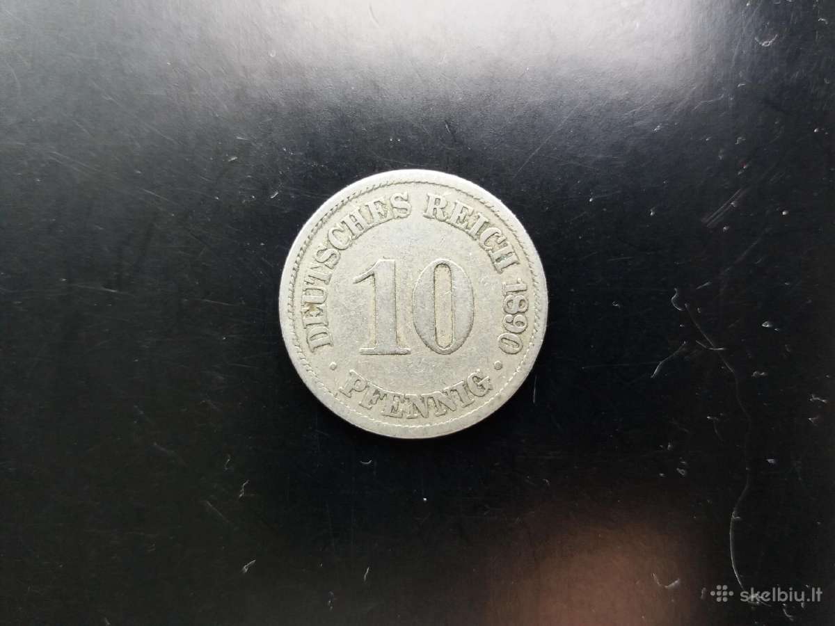Vokietijos Imperijos 10 pfenigų nominalo monetos - nuotraukos Nr. 13