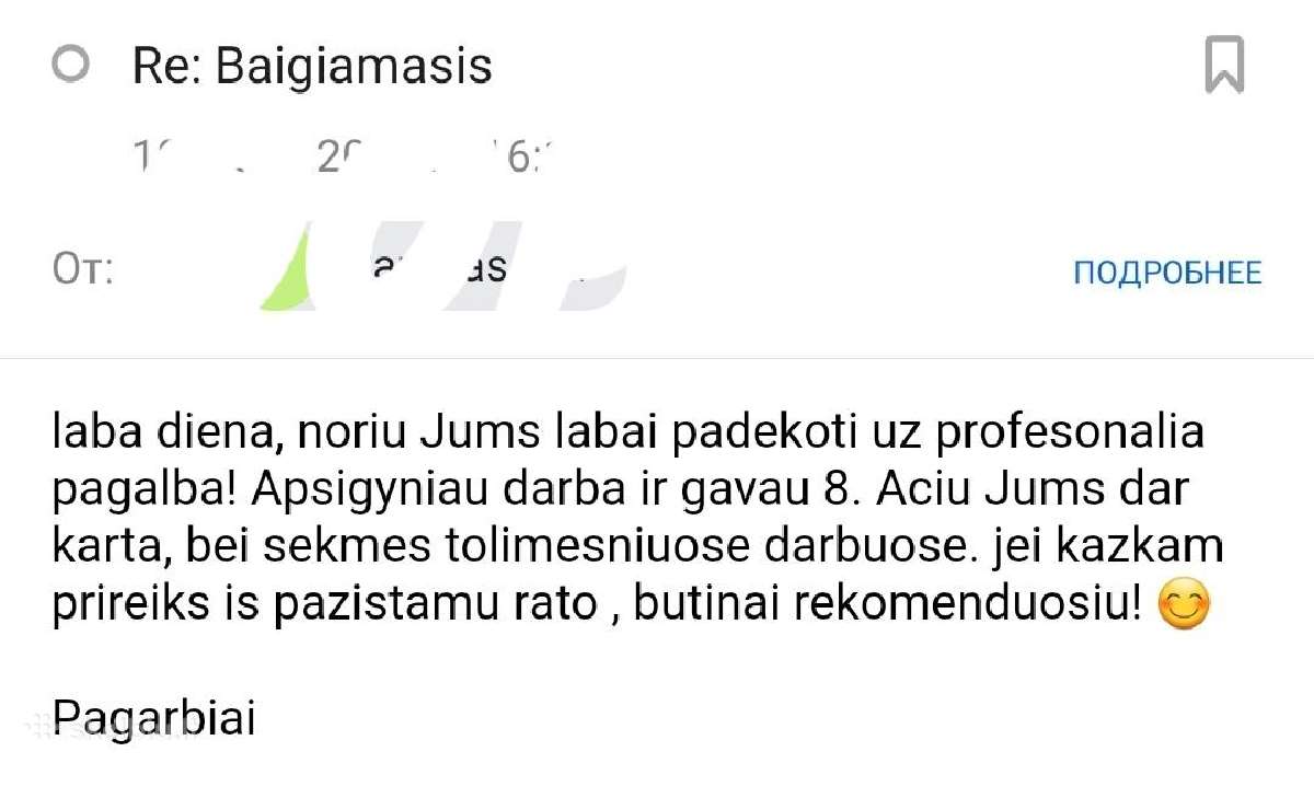 Profesionali pagalba studentams: atsiliepimai - nuotraukos Nr. 13