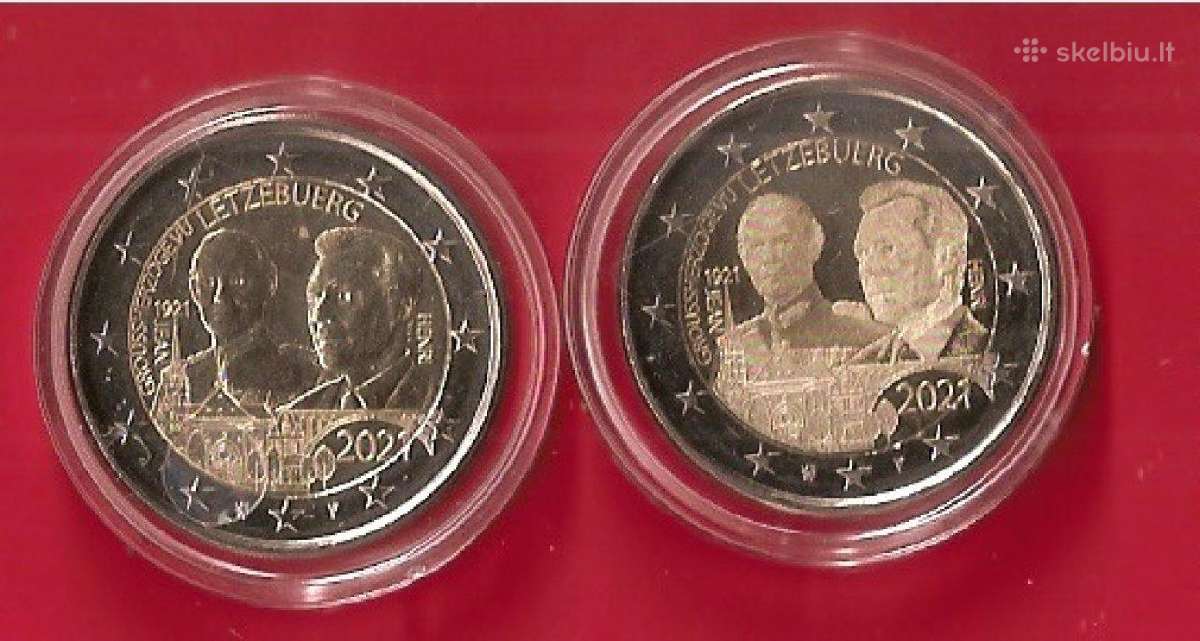 Liuksemburgas 2021m.2€ “Jeano gimimo 100m“ Unc