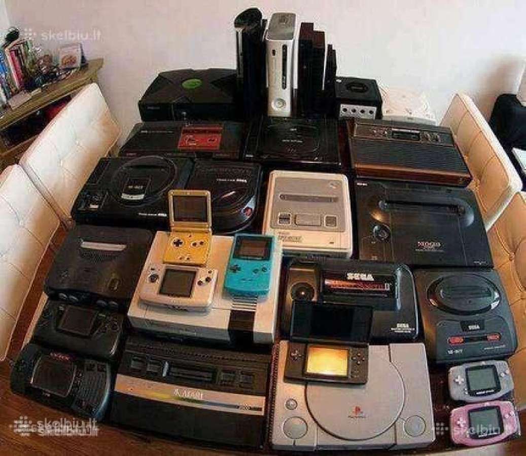 Ieškau senų nintendo sega atari konsolių