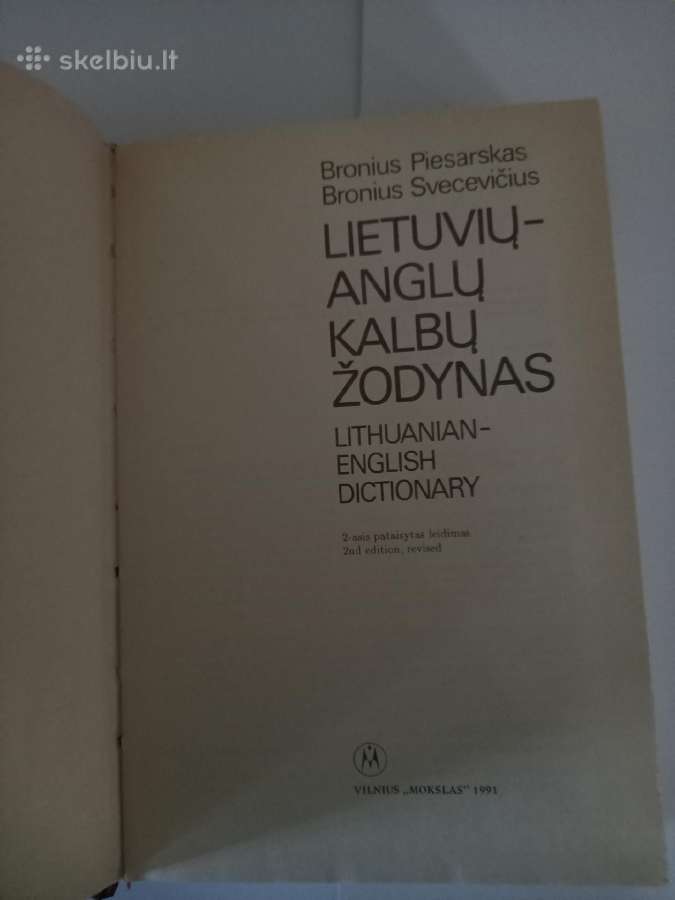 Lietuvių - anglų kalbū žodynas