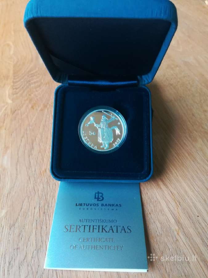 Sidabrinė moneta skirta Užgavėnėms - nuotraukos Nr. 2
