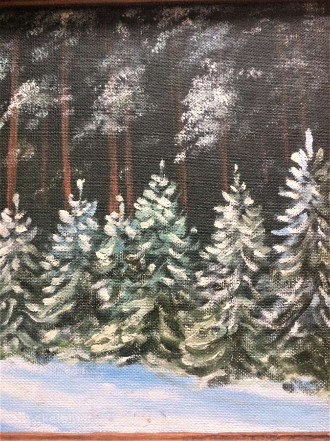Parduodu lietuvišką paveikslą - Miškas žiema . - nuotraukos Nr. 3